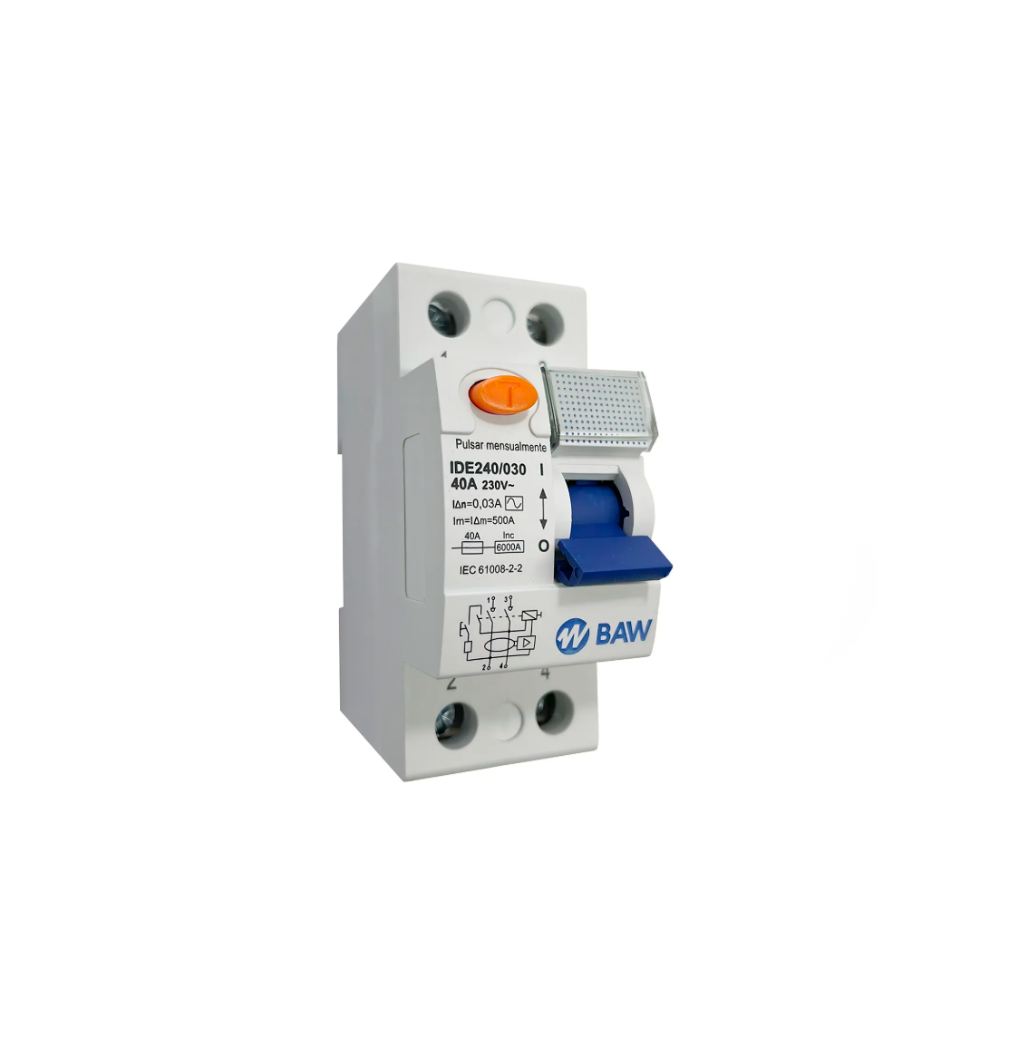 DISYUNTOR INTERRUPTOR DIFERENCIAL BIPOLAR BAW – 40A 220V 50Hz